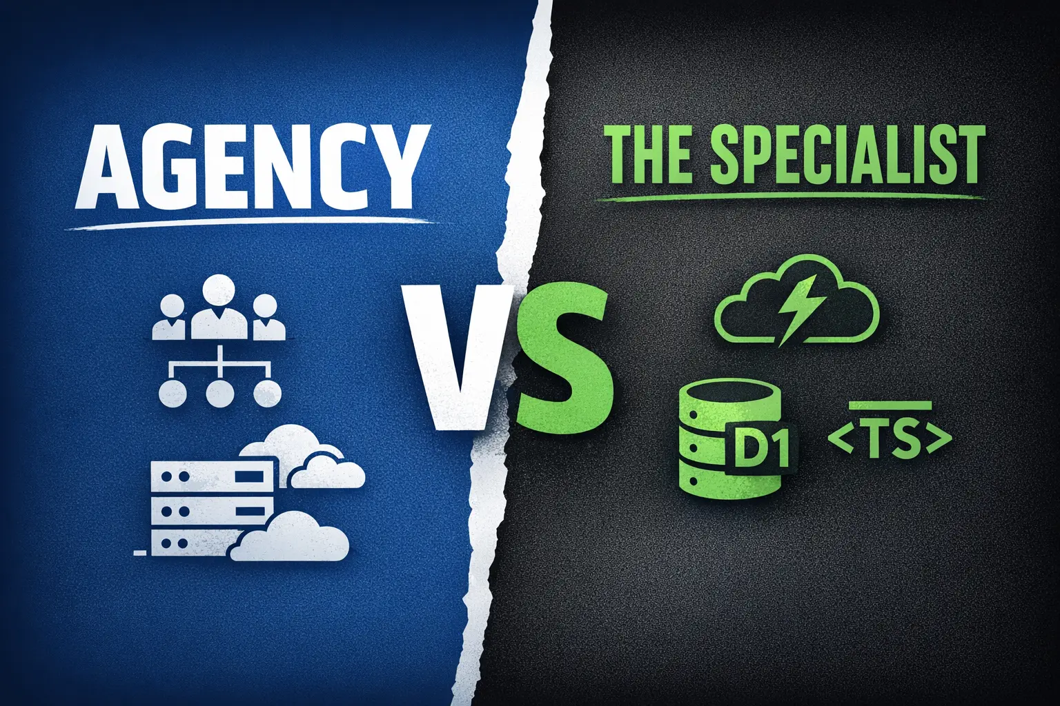 A comparison chart showing the performance gap between bloated agency stacks and edge-native builds